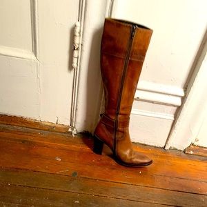 Tremp Italian Leather Calf Cowboy Boots Buckle Detailing 3 1/2” ankle height